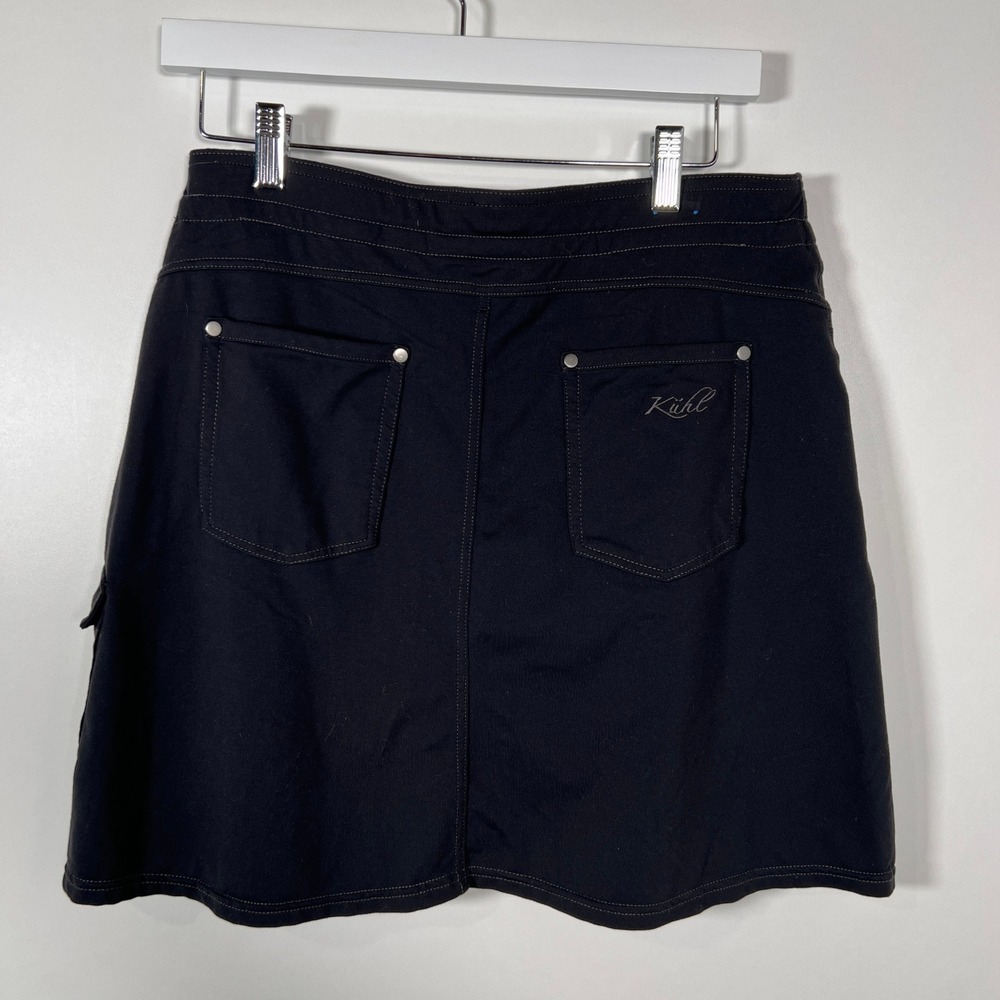 KUHL Outdoor Black Skort Built-in Shorts Cargo Pockets Hiking Activewear Medium - Picture 4 of 7